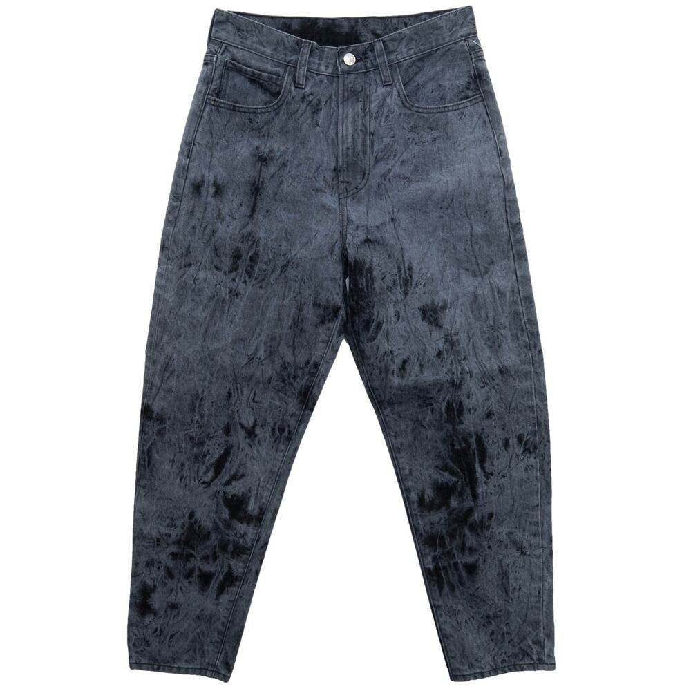 New Edwin Black Dyed Taper Leg Jeans Size 26